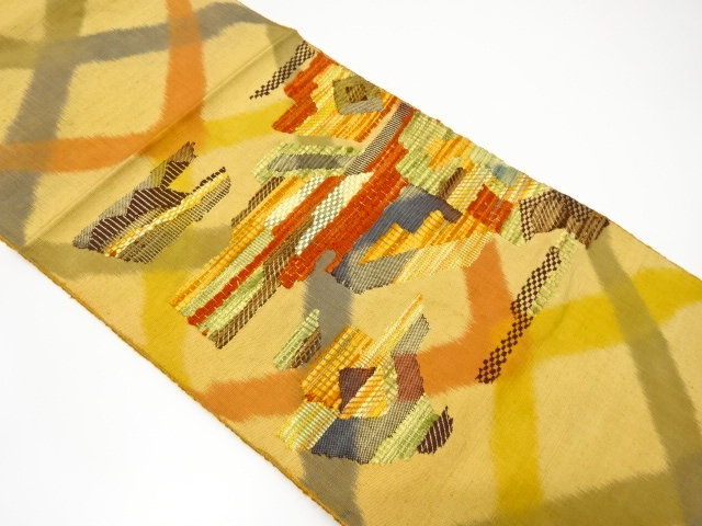 JAPANESE NAGOYA OBI / TSUMUGI / WOVEN ABSTRACT